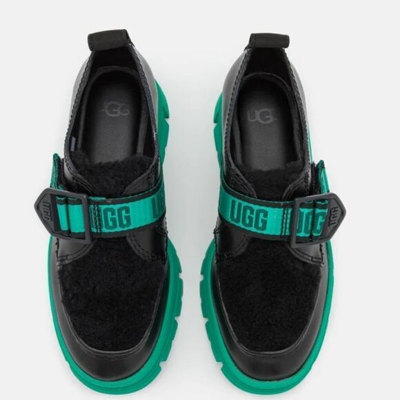 NEW UGG ASHTON SHOE PLUSH EMERALD GREEN WATERPROOF LEATHER SHOES S2 - Picture 15 of 16